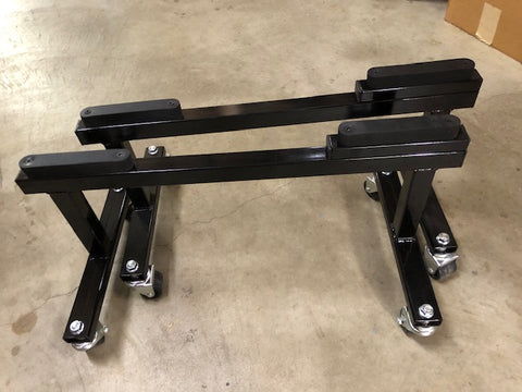 Rolling Car Stands Set for Raised Rail - Kreitz Oval Track Parts